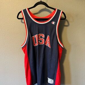 Champion Navy and Red USA Jersey